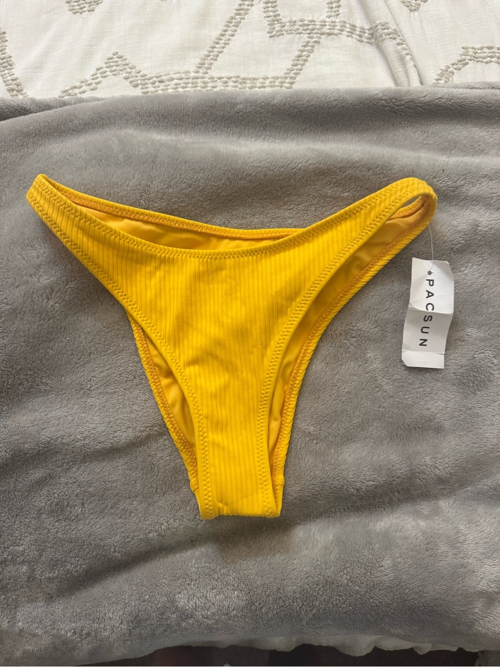 Pacsun Ribbed Yellow Bikini Bottom XS NWT